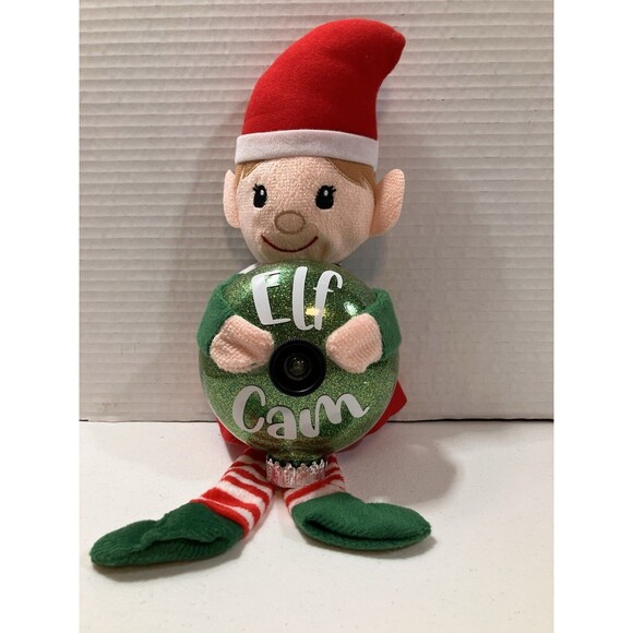 14” Christmas Elf Cam Plush Boy Doll Xmas Ball Kids Holiday Fun Greenbrier - Picture 1 of 4